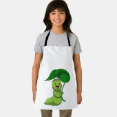 Caterpilaar met leder als parasol schort (Insitu)