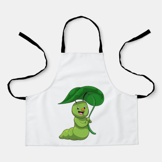 Caterpilaar met leder als parasol schort (Voorkant)