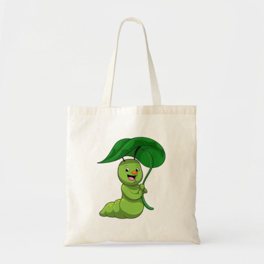 Caterpilaar met leder als parasol tote bag (Voorkant)
