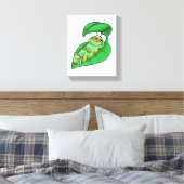 Caterpilaar met leder canvas afdruk (Insitu (Slaapkamer))