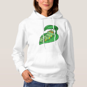 Caterpilaar met leder hoodie