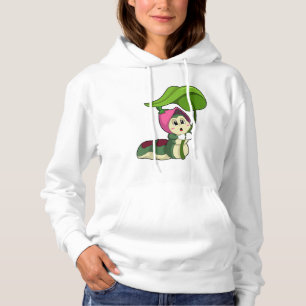 Caterpilaar met leder hoodie