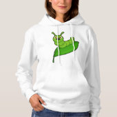 Caterpilaar met leder hoodie (Voorkant)