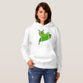 Caterpilaar met leder hoodie (Voorkant volledig)