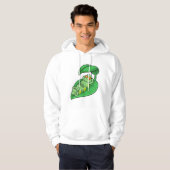 Caterpilaar met leder hoodie (Voorkant volledig)