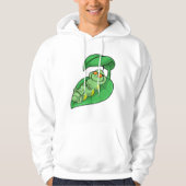 Caterpilaar met leder hoodie (Voorkant)