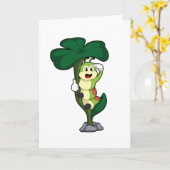 Caterpilaar met leder kaart (Gele Bloem)