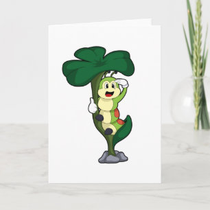 Caterpilaar met leder kaart