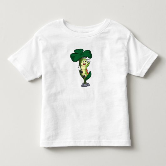 Caterpilaar met leder kinder shirts (Voorkant)