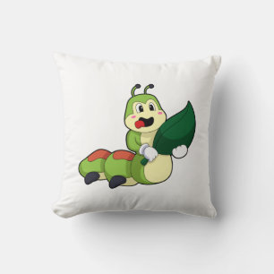 Caterpilaar met leder kussen