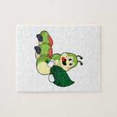 Caterpilaar met leder legpuzzel (Horizontaal)