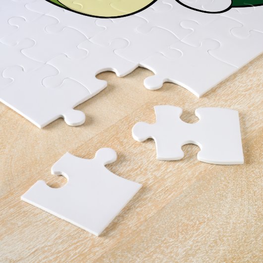 Caterpilaar met leder legpuzzel (Zijkant)