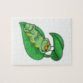Caterpilaar met leder legpuzzel (Horizontaal)