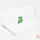 Caterpilaar met leder ronde sticker (Envelop)