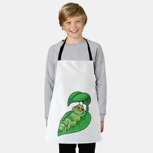 Caterpilaar met leder schort (Gedragen)