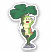 Caterpilaar met leder sticker (Voorkant)