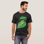 Caterpilaar met leder t-shirt (Voorkant volledig)