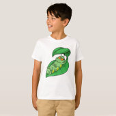 Caterpilaar met leder t-shirt (Voorkant volledig)