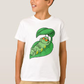 Caterpilaar met leder t-shirt (Voorkant)