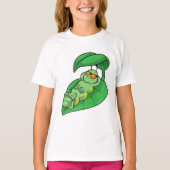 Caterpilaar met leder t-shirt (Voorkant)