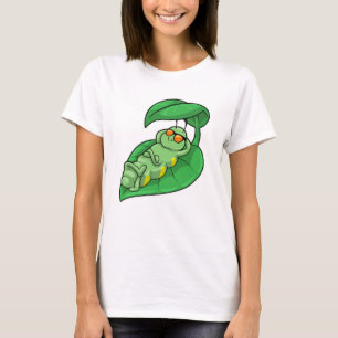Caterpilaar met leder t-shirt
