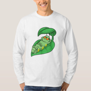 Caterpilaar met leder t-shirt