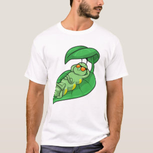 Caterpilaar met leder t-shirt