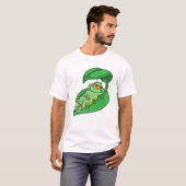 Caterpilaar met leder t-shirt (Voorkant volledig)