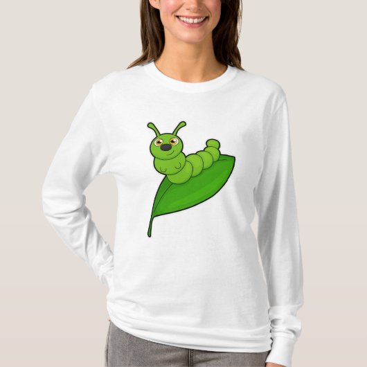 Caterpilaar met leder t-shirt (Voorkant)