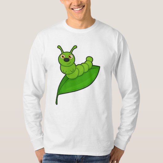 Caterpilaar met leder t-shirt (Voorkant)