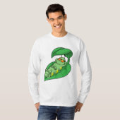 Caterpilaar met leder t-shirt (Voorkant volledig)