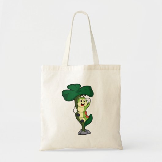 Caterpilaar met leder tote bag (Voorkant)