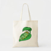 Caterpilaar met leder tote bag (Voorkant)