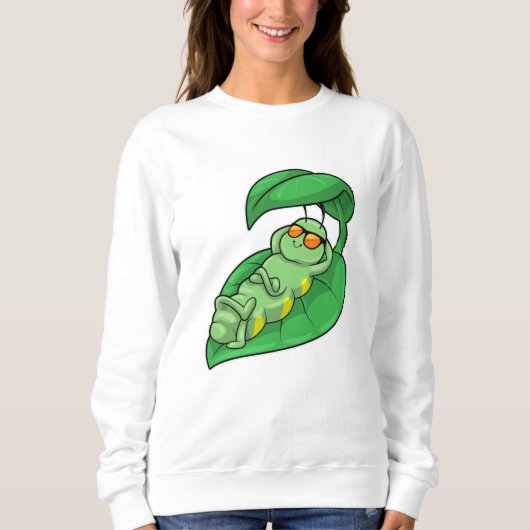 Caterpilaar met leder trui (Voorkant)