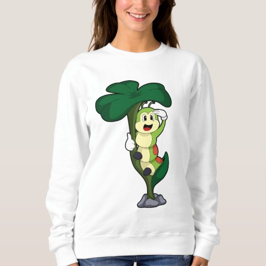 Caterpilaar met leder trui (Voorkant)