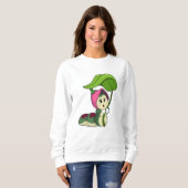 Caterpilaar met leder trui (Voorkant volledig)