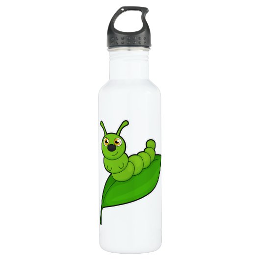 Caterpilaar met leder waterfles (Voorkant)