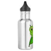Caterpilaar met leder waterfles  (Links)