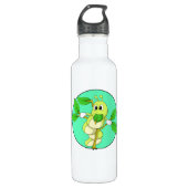 Caterpilaar met leder waterfles (Voorkant)