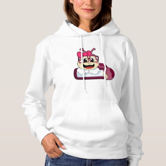 Caterpilaar met lint hoodie (Voorkant)