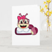 Caterpilaar met lint kaart (Gele Bloem)