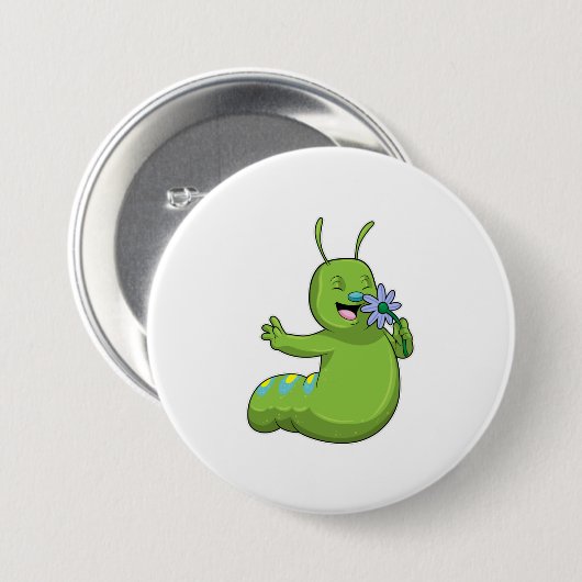 Caterpilaar met ventilator ronde button 7,6 cm (Voorkant /achterkant)