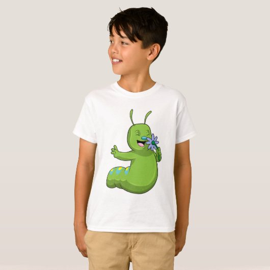 Caterpilaar met ventilator t-shirt (Voorkant volledig)