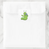 Caterpilaar met ventilator vierkante sticker (Tas)