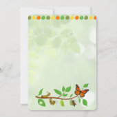 Caterpillar 1e Verjaardag uitnodiging (Achterkant)