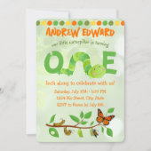 Caterpillar 1e Verjaardag uitnodiging (Voorkant)