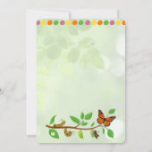 Caterpillar 1e Verjaardag uitnodiging (Achterkant)