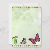 Caterpillar 1e Verjaardag uitnodiging (Achterkant)