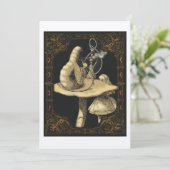 Caterpillar Alice in Wonderland Invitation Kaart (Staand voorkant)