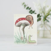 Caterpillar and Snail Briefkaart (Staand voorkant)